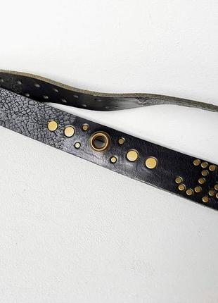 Шикарный ремень japan rags, кожа, заклёпки, из англии. 106 (40)