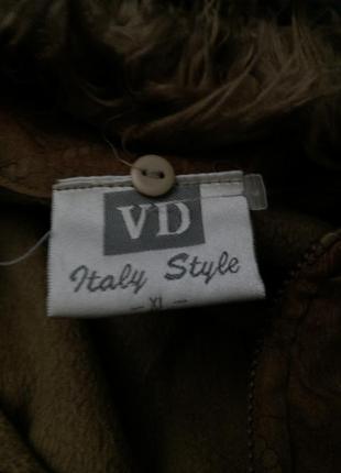 Стильная,деми-куртка-винтаж,с съёмным воротником,под замш,шнуровками,vd haly style7 фото