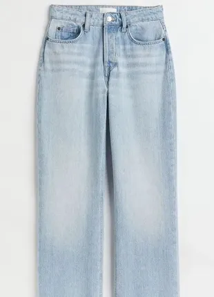 Светло-голубые джинсы прямого кроя h&amp;m3 фото