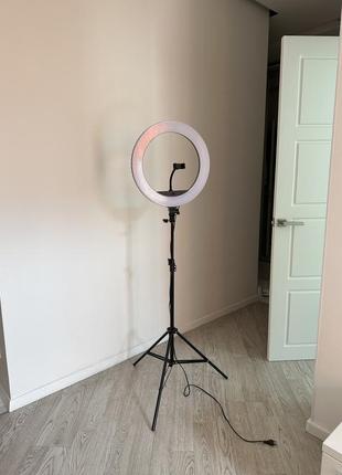 Кільцева світлодіодна лампа 54 см для селфі
