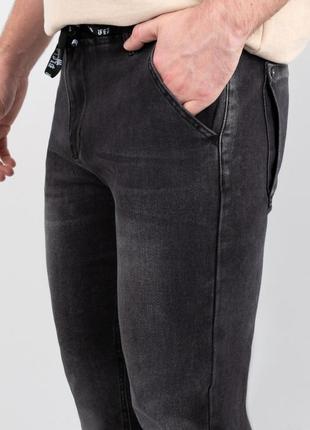 Чоловічі темно-сірі джинси4 фото