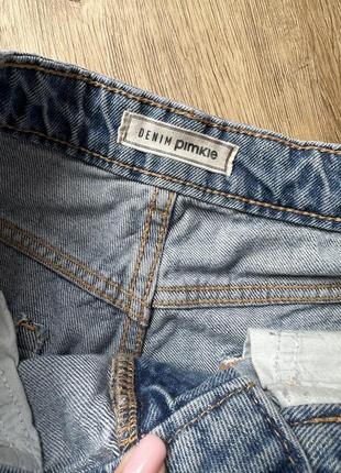 Шорты джинсовые с необработанным краем3 фото