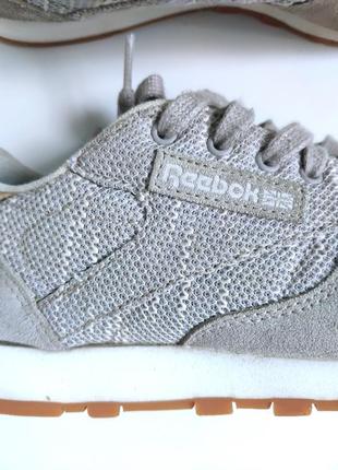 Бренд reebok женские оригинальные, супер кроссовки, серые текстиль и нубук3 фото