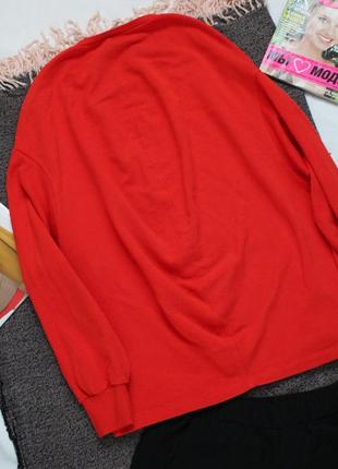 Красный свитшот zara 36 размер с оверсайз толстовка6 фото