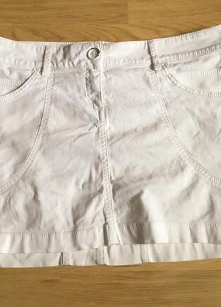 Короткая белая юбка mgn размер 40 / l1 фото