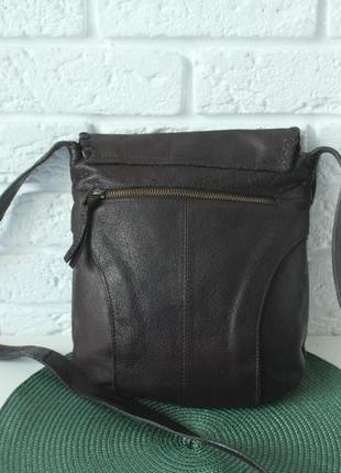 Практична сумка через плече t&k botique. натуральна шкіра.5 фото