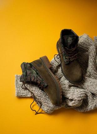 Удобные мужские ботинки timberland military brown (осень-зима-весна)😍4 фото