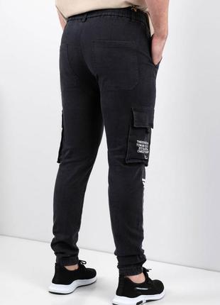 Мужские темно-серые джинсы3 фото