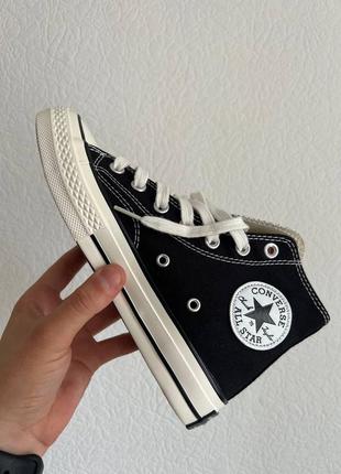 Converse all star chuck taylor 70 classic high top класичні чорні кеди унісекс конверс високі весна літо мужские женские черные классические кеды