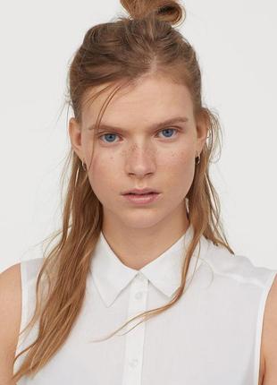 Белая блузка h&m р.s 2
