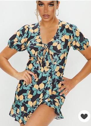 Платье в лимонах