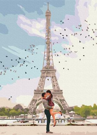 Картина по номерам 40х50 на деревянном подрамнике "город любви париж" bs51641