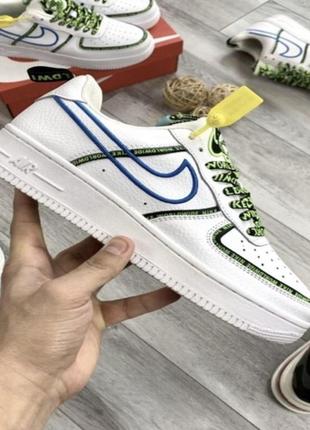 Шкіряні кросівки nike air force 1 white(45,46)