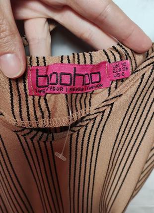 Крутий коричневий ромпер / шорти в смужку boohoo3 фото