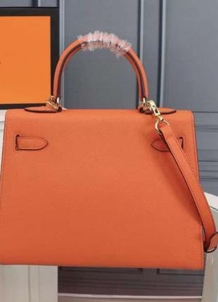 Кожаная сумка в стиле hermès kelly 22 cm mini2 фото