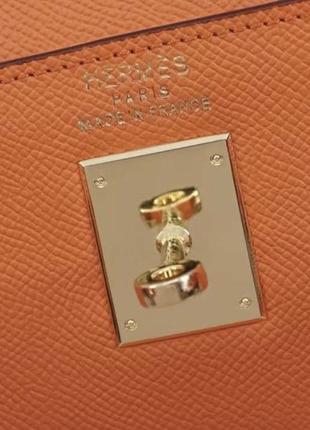 Кожаная сумка в стиле hermès kelly 22 cm mini7 фото