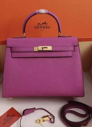 Кожаная сумка в стиле hermès kelly 22 cm mini9 фото