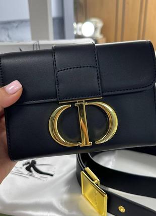 Сумка в стилі dior 30 montaigne bag black box calfskin 🌿1 фото