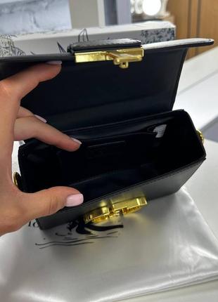 Сумка в стилі dior 30 montaigne bag black box calfskin 🌿5 фото