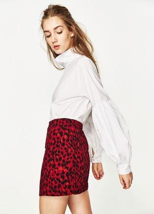Крутая короткая юбка с рюшами zara