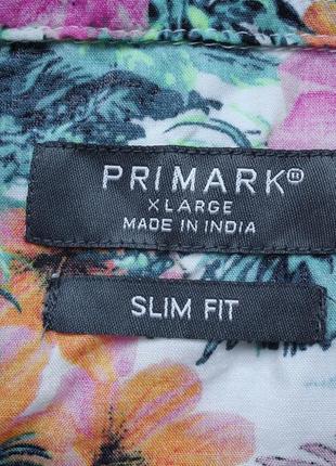 Сорочка гавайська primark slim fit viscose гавайка (xl)4 фото