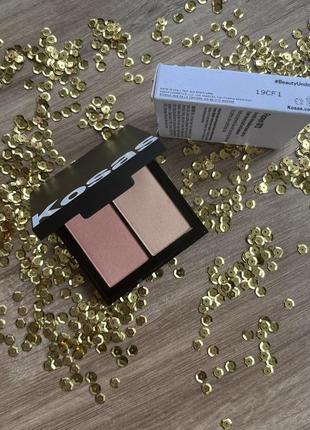 Румяна и хайлайтер kosas color & light pressed palette в оттенке papaya 1972
