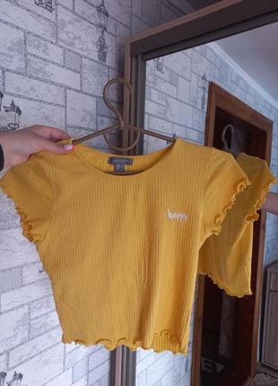 Жовтий топ футболка3 фото