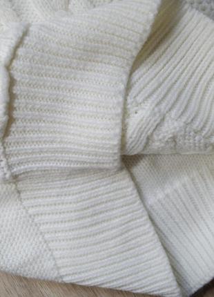 Вязаный тёплый фирменный свитер с горловиной и длинным рукавом3 фото