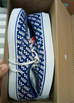 Новые кеды кроссовки vans authentic (logorepeat)tr bl/tr whtvn0a2zwh814 фото