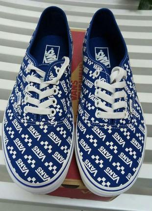 Новые кеды кроссовки vans authentic (logorepeat)tr bl/tr whtvn0a2zwh815 фото