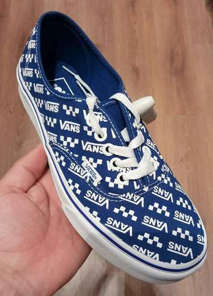 Нові кеди кросівки vans authentic (logorepeat)tr bl/tr whtvn0a2zwh81