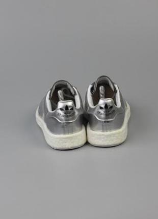 Фирменные серебристые кроссовки adidas stan smith4 фото