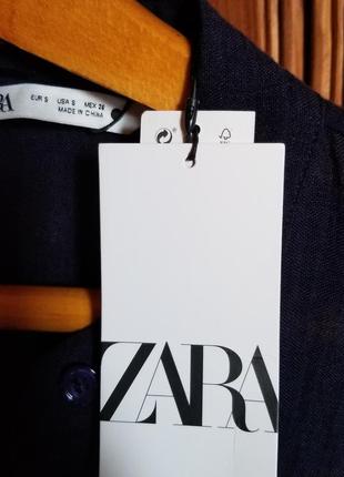 Zara,  сорочка, рубашка, зара, блуза, льон, льняна, лляна , лен3 фото