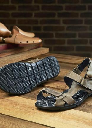 Мужские кожаные сандалии цвет черный и оливка подходят на любую полнотуразмеры 46-494 фото