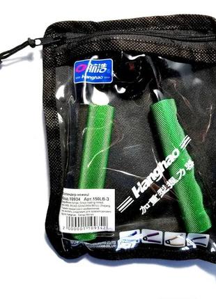 Эспандер-ножницы металлический hanghao 150lb/68кг зеленый3 фото