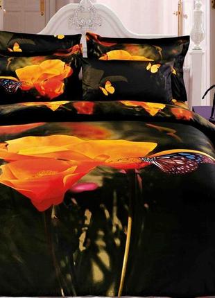 Комплект постельного белья le vele mariposa сатин 220-200 см коричневий