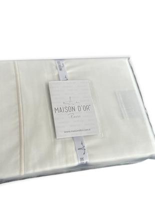 Наволочки maison d'or pillow case optical white сатин 50-70 см* 2шт білі
