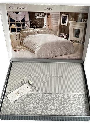 Комплект постельного белья maison d'or rose marine grey сатин 220-200 см серый