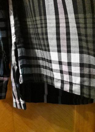 Брендовый новый хлопок + вискоза стильная рубашка в крупную клетку р 8 / 36 от f& f