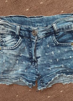 Шорти джинсові для дівчинки 5-6 років (110-116 см)