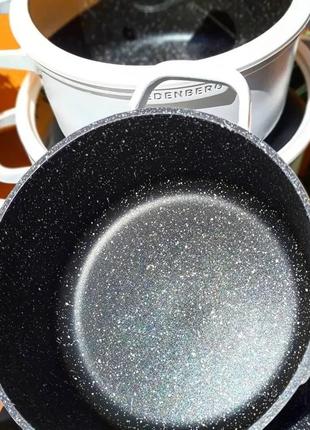 Набір посуду з мармуровим покриттям edenberg eb-5646 12 предметів набір каструль казанів для індукційних плит8 фото
