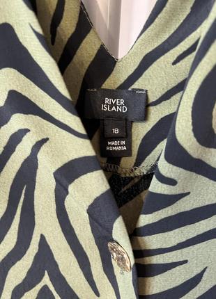 Блуза жакет в принт зебры батал 18рр river island7 фото