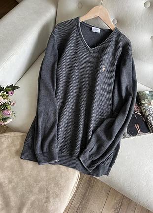 Серый мужской свитер polo assn4 фото