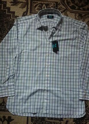 Брендовая дизайнерская фирменная хлопковая рубашка рубашка deberhams в коллаборации с ozwald boateng,оригинал,новая с бирками, размер l-xl(42cm,16/5).