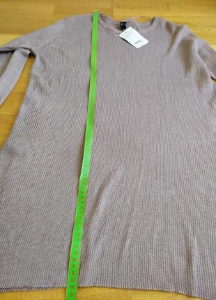 Бежевая блуза свитер с разрезами8 фото