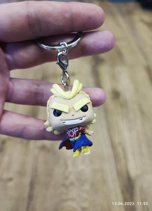 Фігурка брелок моя геройська академія всемогутній funko pop all might my hero academia 4 см