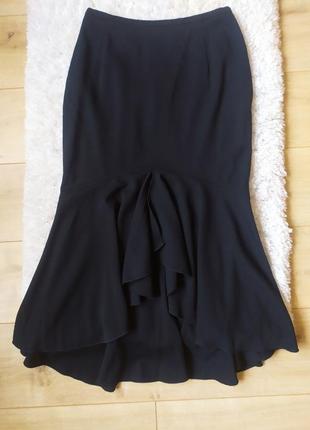 Актуальная юбка,шикарная юбка-рыбка escada, шерстяная юбка escada3 фото