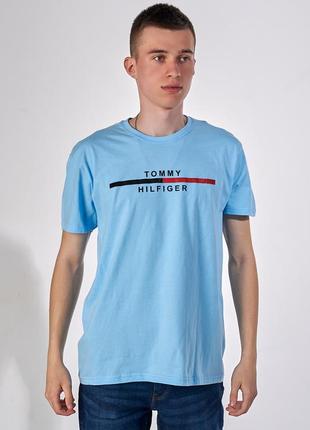 Футболка мужская tommy hilfiger, голубой размеры s m l xl1 фото