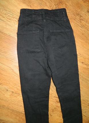 10-12 років джинси чорні із завищеною талією на дівчинку підлітка bershka4 фото