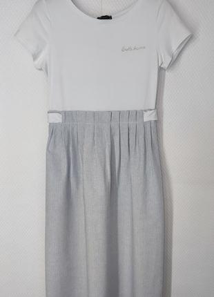 Літнє класне ошатне фірмове плаття міді сарафан футболка1 фото